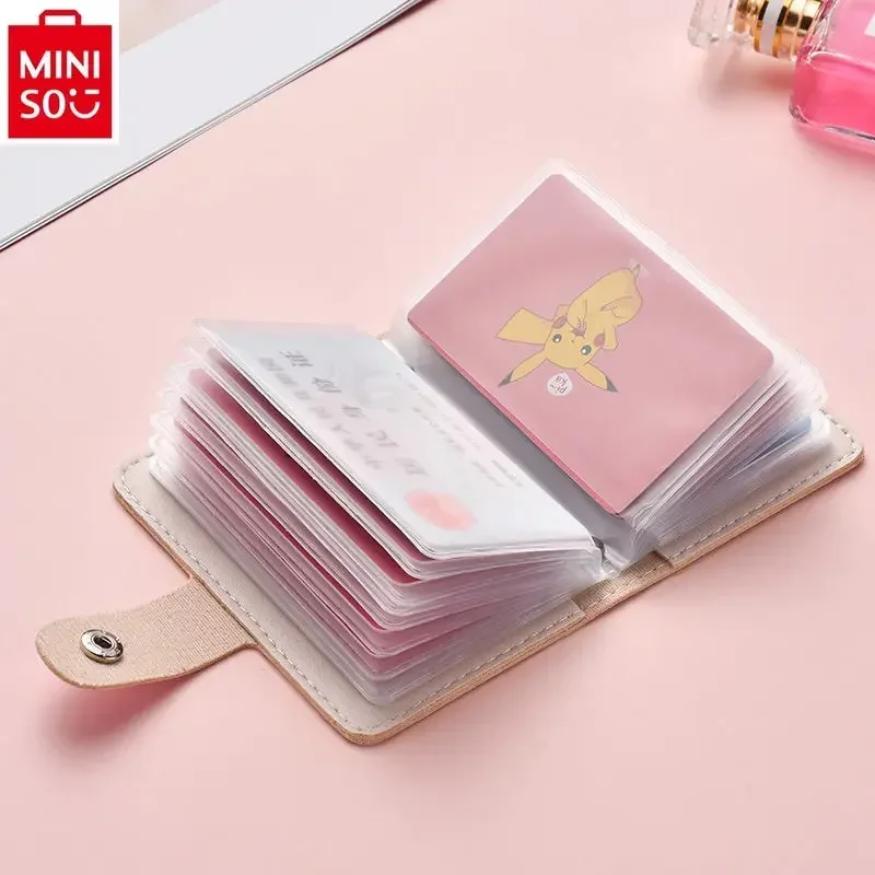 MINISO Disney Mary Cat Multi Card Anti demagnetization Driver\'s License Fashion Wallet Women\'s Large Capacity Storage Card Bag