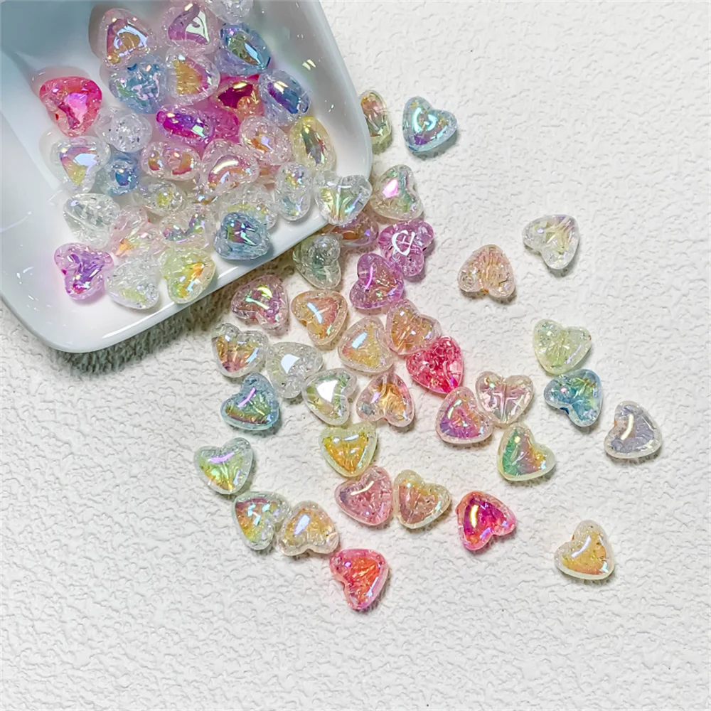 ST18 Colorful Stars Heart Shape Fragmented Flowers Handmade Beaded Bracelet Pendant DIY Jewelry Accessories view 6