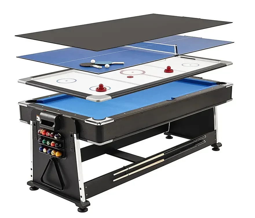 Popular Hot Sell 4 In 1 Multi Game Table Billiard Pool Table With Pingpong Air Hockey Dining Game Table