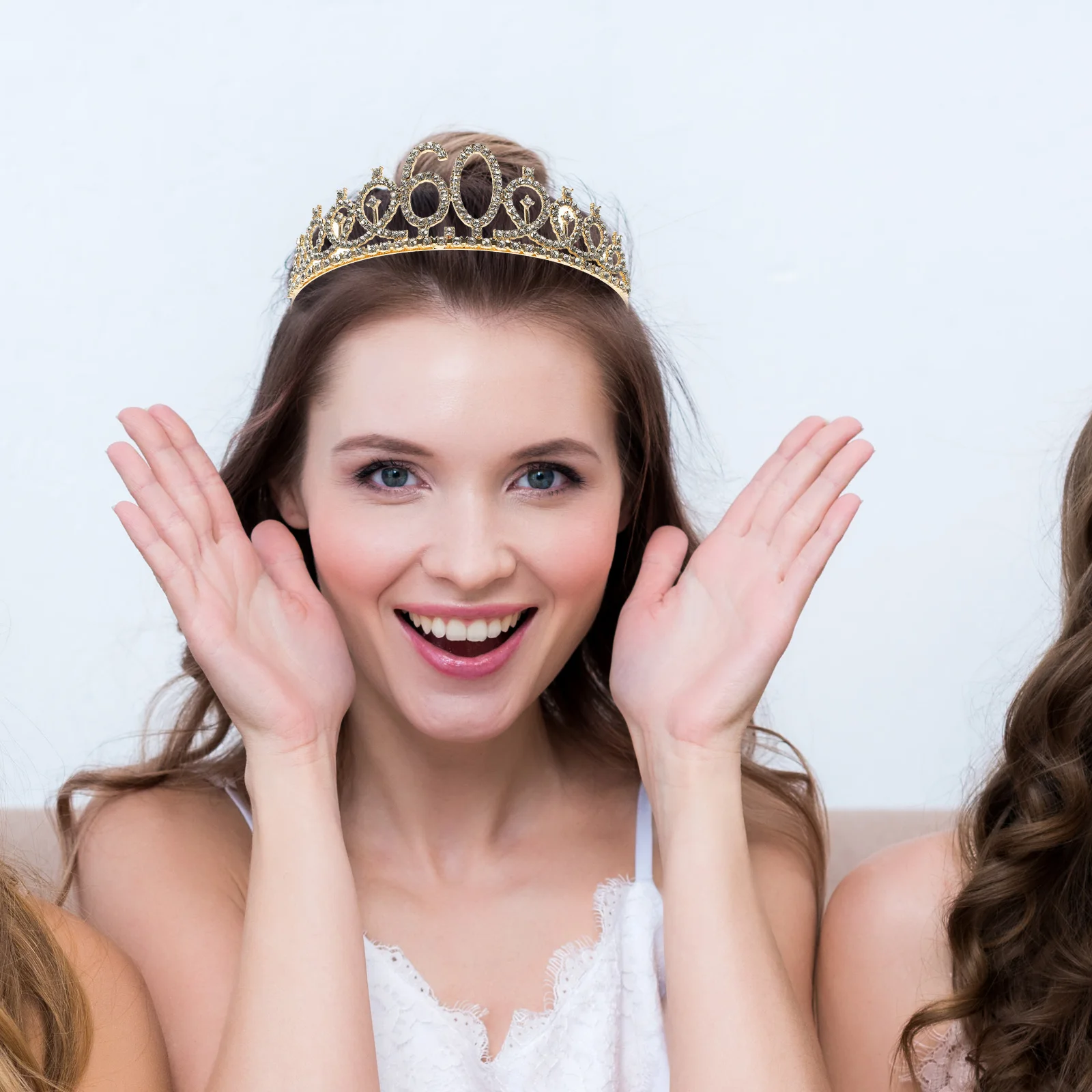 

Birthday Crown Headband Accessories Women Tiara Sash Set Alloy Polyester Lightweight Comfortable Party