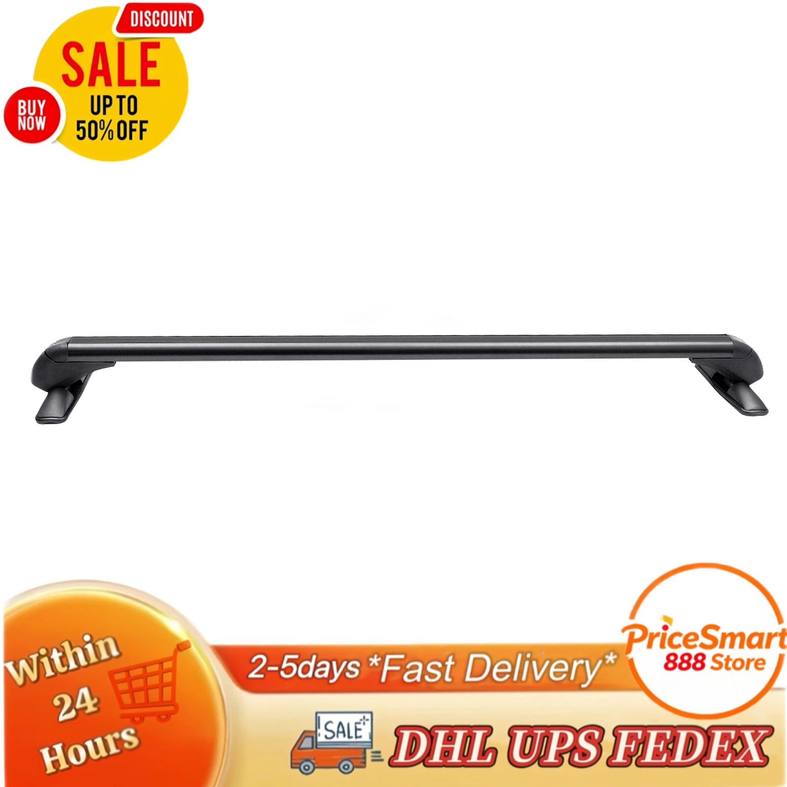 

General Motors Lockable Roof Rack (100cm) 110-114cm Rain Trough Distance 165.34 Lbs Load Capacity For most 4 or 5 Door Cars Only