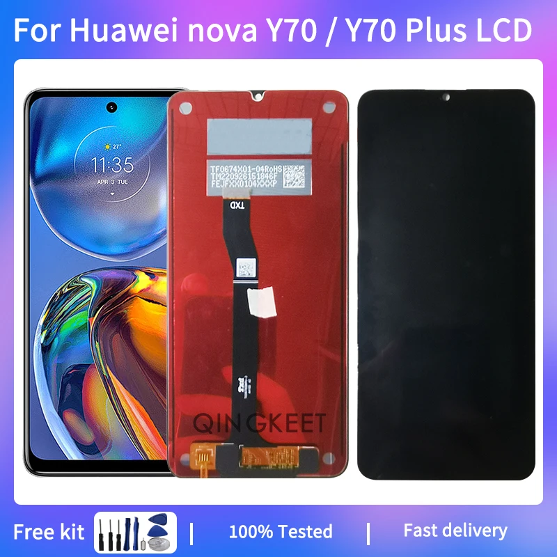 

6.75" For Huawei nova Y70 Plus LCD MGA-LX9 Display Touch Screen Digitizer Assembly MGA-LX9N For nova Y70 LCD With Frame MGA-LX3