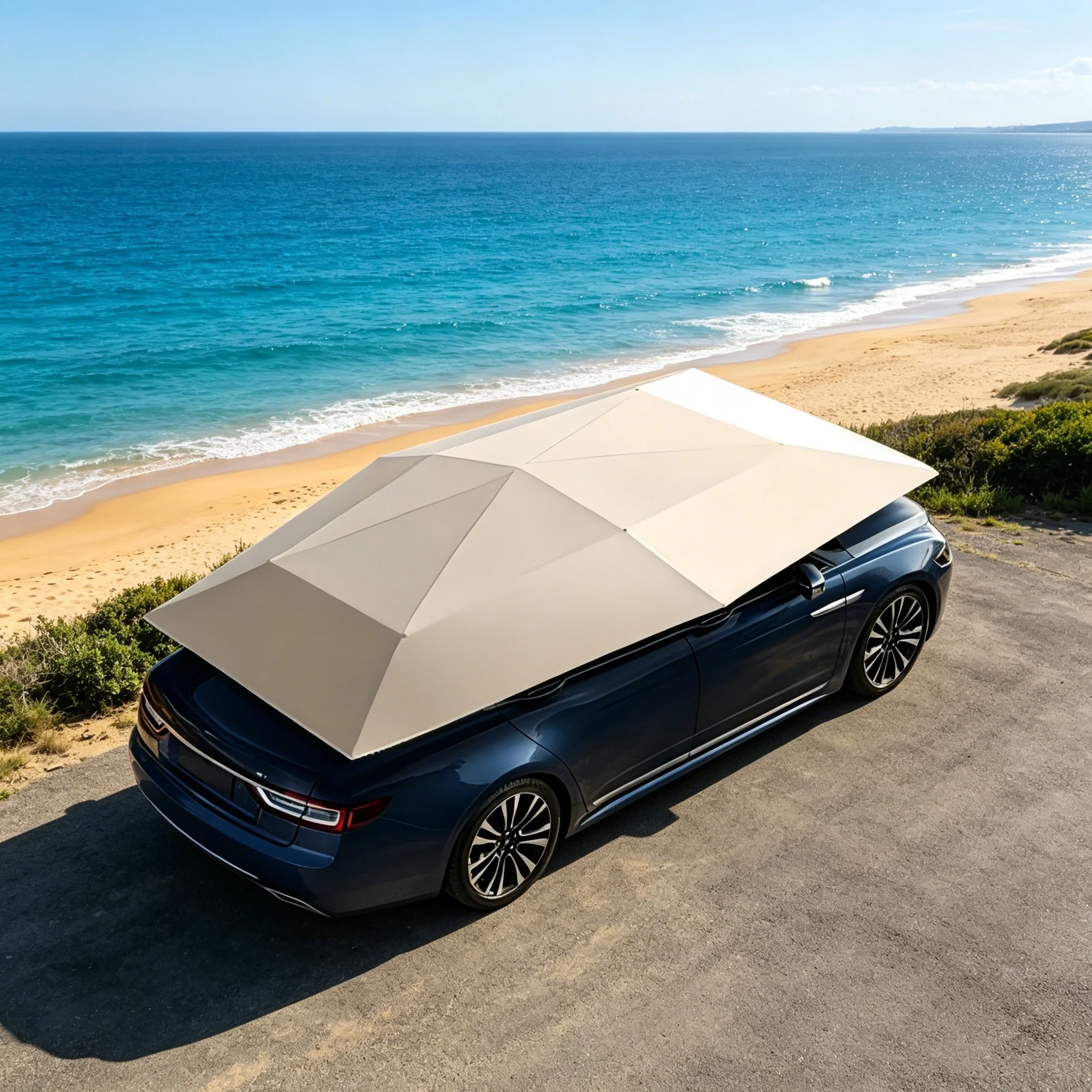 High Durable Automatic Car Roof Umbrella Car Sunshade Umbrella for Summer Uv protection
