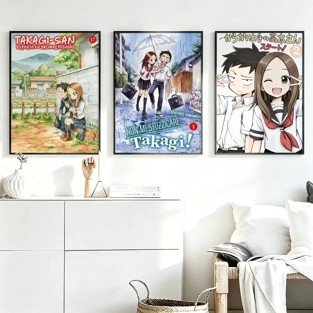 Aesthetic Wall Art Poster Trendy anime Teasing Master Takagi-san Poster for Bedroom Dorm Room Home Decor Large Wall Picture