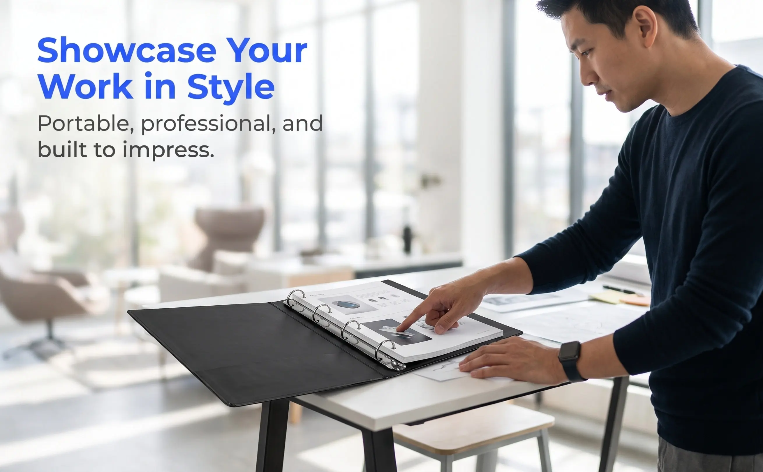 A4 Loose Leaf Notebook Metal Binder Rings Ring Binder Folder Binding Spine Office School Travel Use Binding Ring