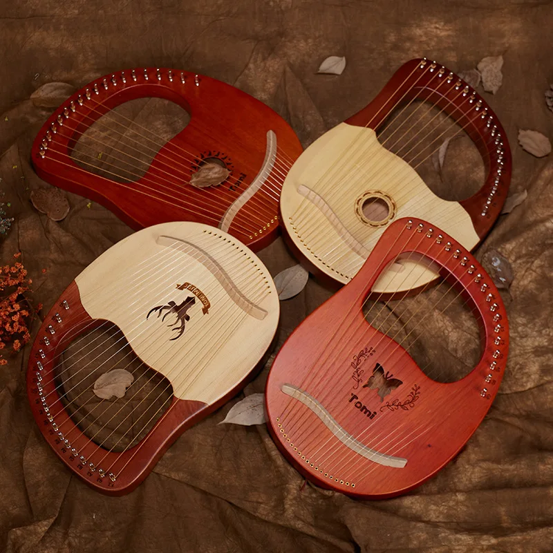 Hot Sale Lyre Piano Beginner Harp 19 String Classical Style Portable Lyre Instrument for Adult