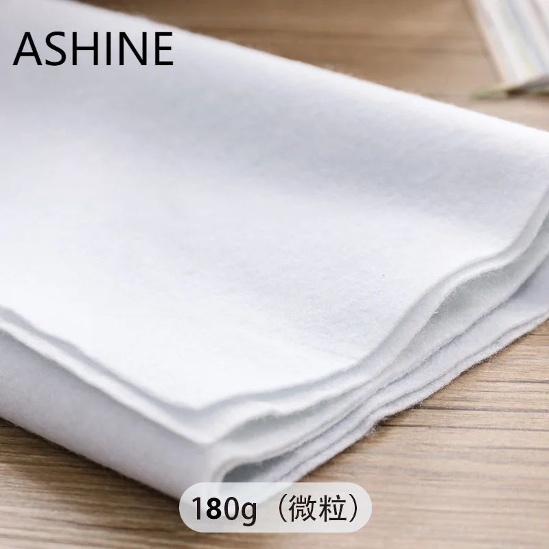 Light 180g Self-Adhesive Interfacing Fabric White Iron-On Polyester Cotton Non-Woven Fusible Interfacing for DIY Crafts Supplies