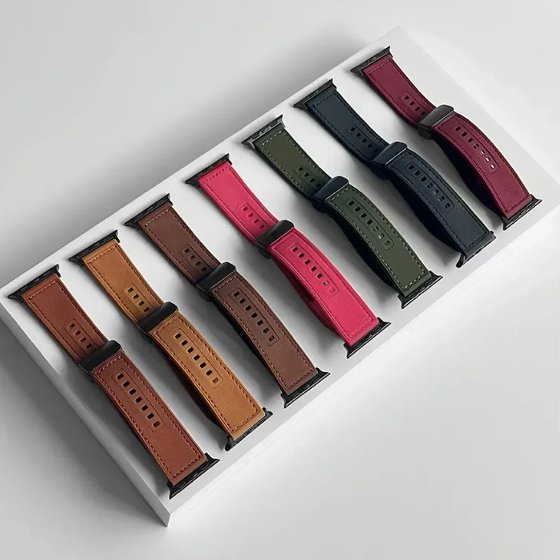 สายซิลิโคนสำหรับนาฬิกา Apple ultra 1 2 BAND 49มม. 45มม. 41มม. สร้อยข้อมือ40มม. 44มม. 38มม. 42มม. iWatch Series 9 8 SE 7 6 5 4 3