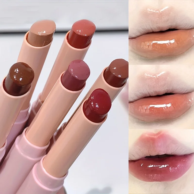 Hydrating Lipstick with Mirror Shine - Waterproof, Long-Lasting Lip Tint in Rosy Hues for All Skin Types