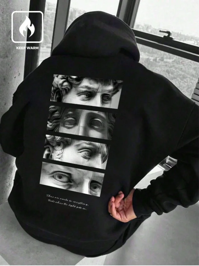

Autumn/Winter Hoodie American Y2K Retro English Trendy Men's Cool Women's Street 3D Printed Large Hoodie Suitable for Adults