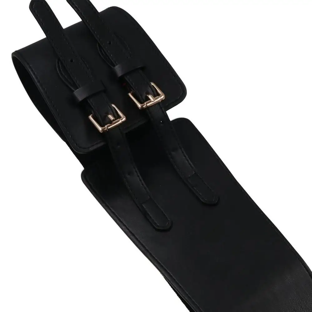 Elegante cintura regolabile in PU con fascia elastica in pelle con corsetto Cintura dimagrante Abito con corsetto a vita larga