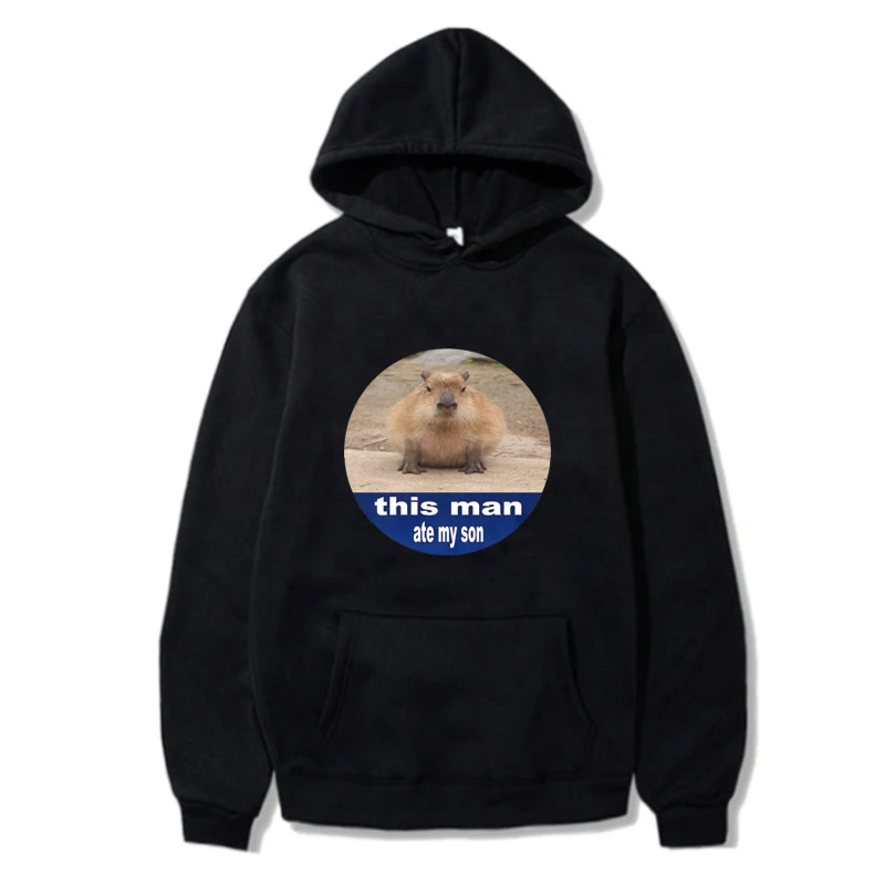 

Funny Kawaii Capybara Printed Pullover Daliy Casual Men's Hoodies Women Sweatshirt Fall Winter Gothic Streetwear Grunge Outwear