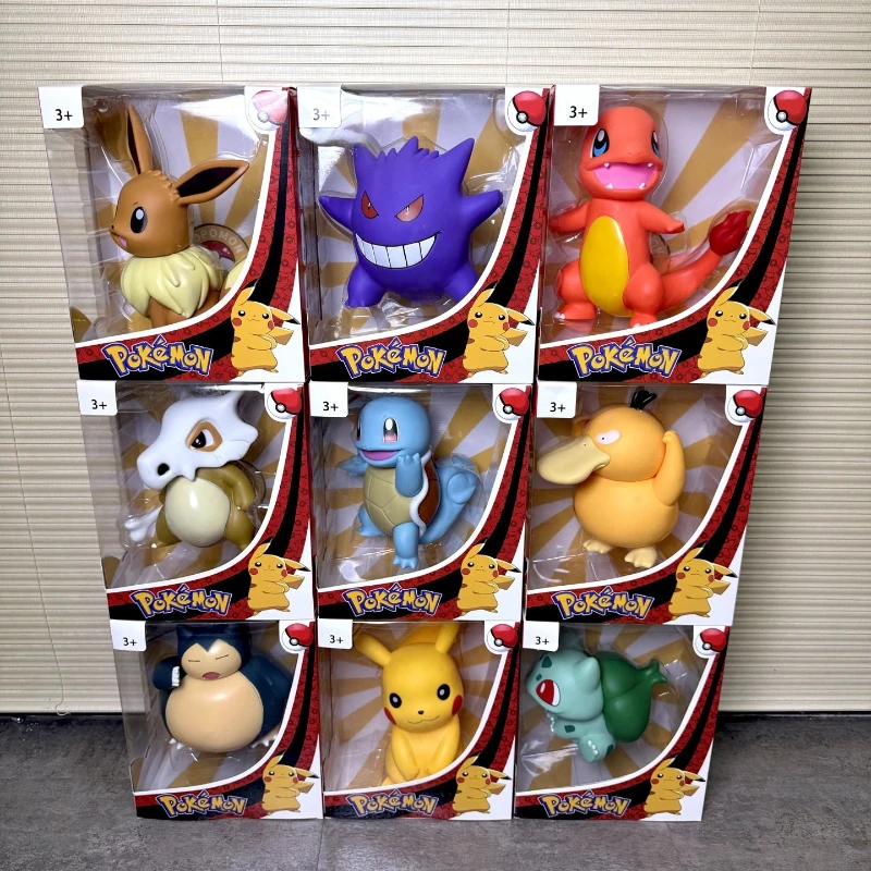 

Коллекционная модель Trainer Pokemon, аниме, украшение для рабочего стола, подвижный орнамент, фигурка Пикачу Генгар, детская игрушка, подарок на день рождения