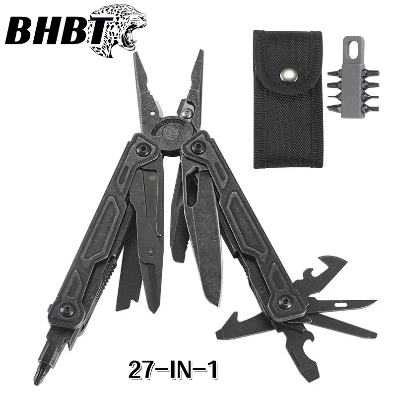 

BHBT NEW 27 IN 1 Multitool Pliers Pocket Knife EDC Portable Outdoor Camping Survival EDC Home Repair Tool with Bits