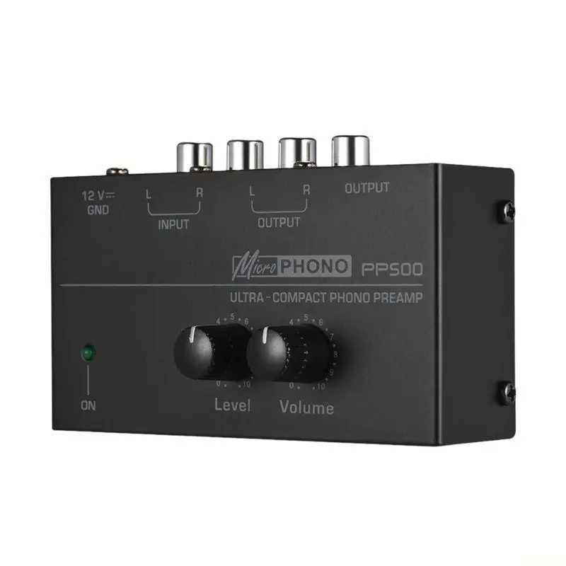 B03F PP500 Phono Preamp Preamplifier with Level Volume Control for LP Vinyl Turntable