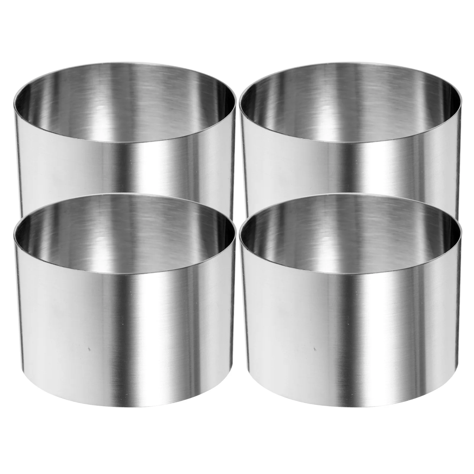 

4 Pcs The Circle Stauffers Cookies Baking Rack Bagel Molds for Stainless Steel Mousse Ring