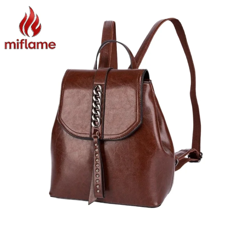 

Women's Genuine Leather Backpack Large Capacity Soft Leather College School Casual Stylish Luxury Trendy