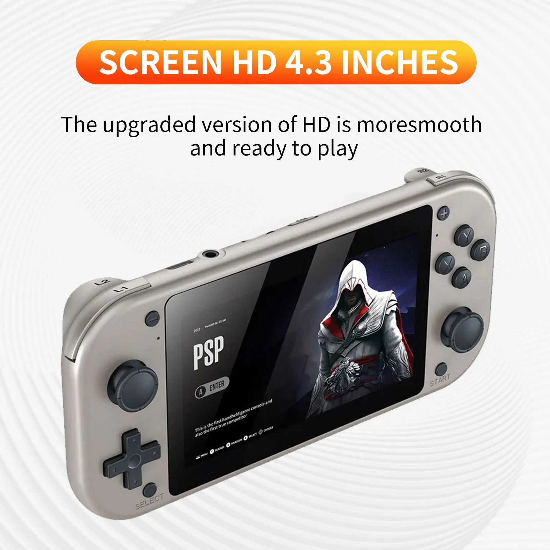 M17 Linux Retroarch 64G IPS High 4.3 Inch HD Screen Built In PSP/N64 Simulators Handheld Game Players Handheld Game Console