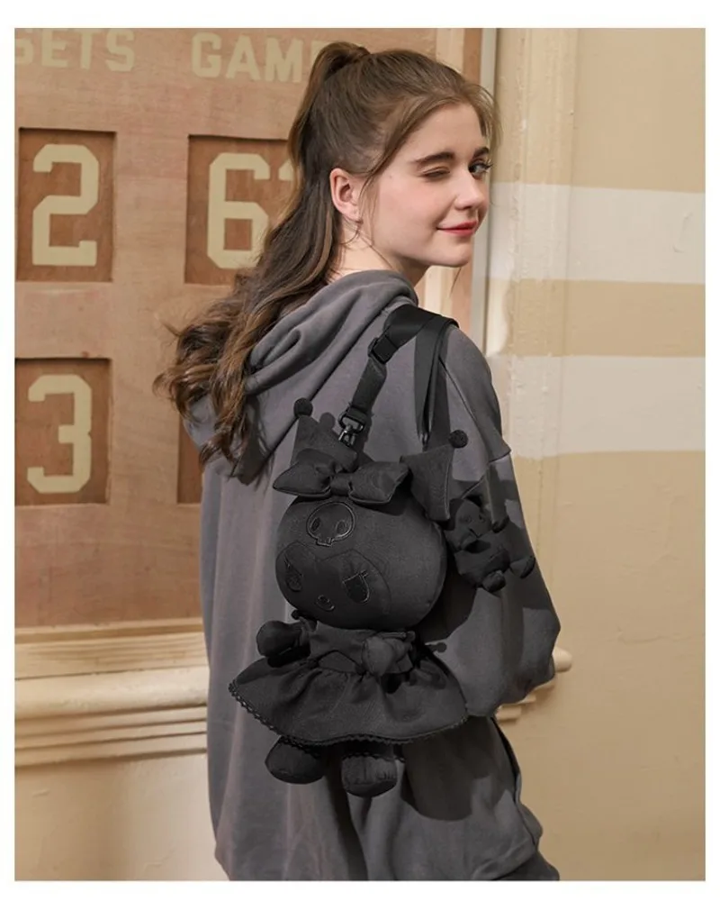 

Kuromi аниме Kawaii Sanrio Ins модный крутой рюкзак милый мультфильм милая кукла сумка для хранения на одно плечо подарки для девочек