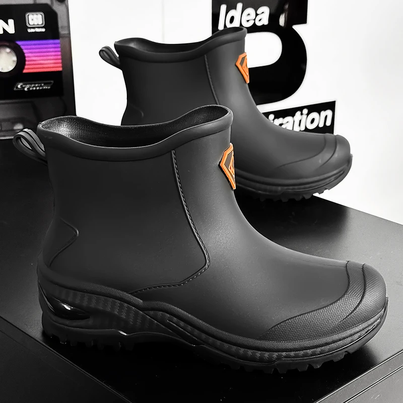 

2026 New Men's Rain Boots Large Size Comfortable Casual Style Waterproof Shoes Men's Women's Rain Boots