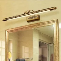 Retro Cosmetic Mirror lamp 500mm 8W LED European makeup Light Vanity Bathroom Wall lights Bronze Cabinet lighting Decoration