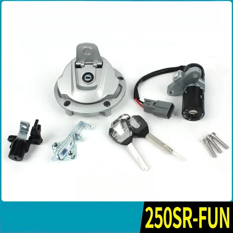 For CFMOTO Lock Kit 250SR-FUN Secure Locking System CF250SR-FUN CF250-6 Motorcycle Accessories Original Parts
