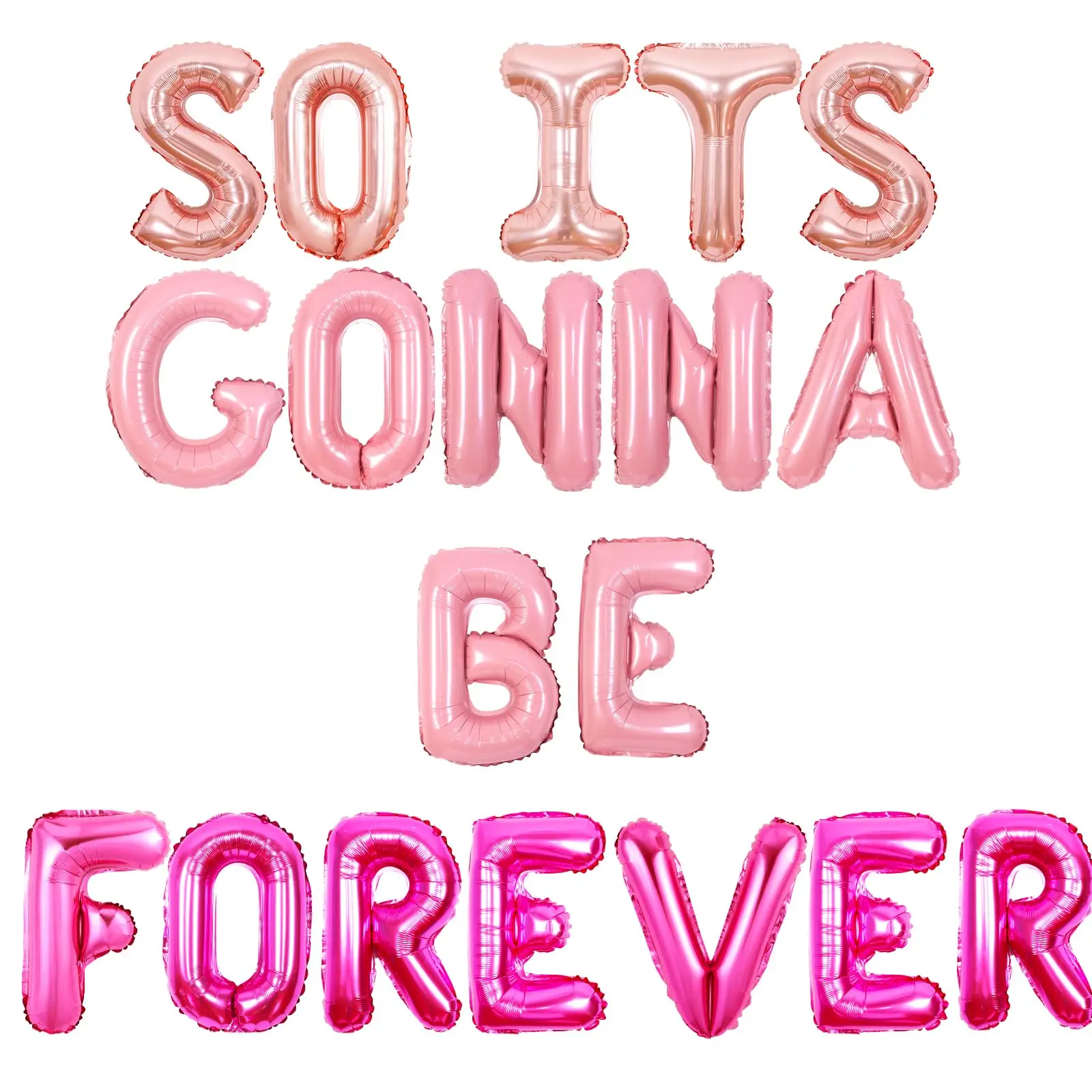 1 Juego de pancarta de globos It's Gonna Be Forever, tema nupcial, anillo de diamante, globos de aluminio con letras, despedida de soltera, compromiso, boda, ducha