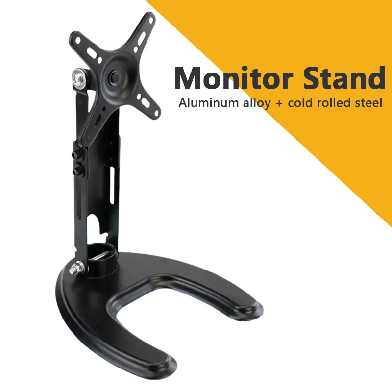 Portable Monitor Stand 14-29 inch Universal Rotating Foldable Desktop PC Display Base Bracket Adjustable Monitor Holder Support