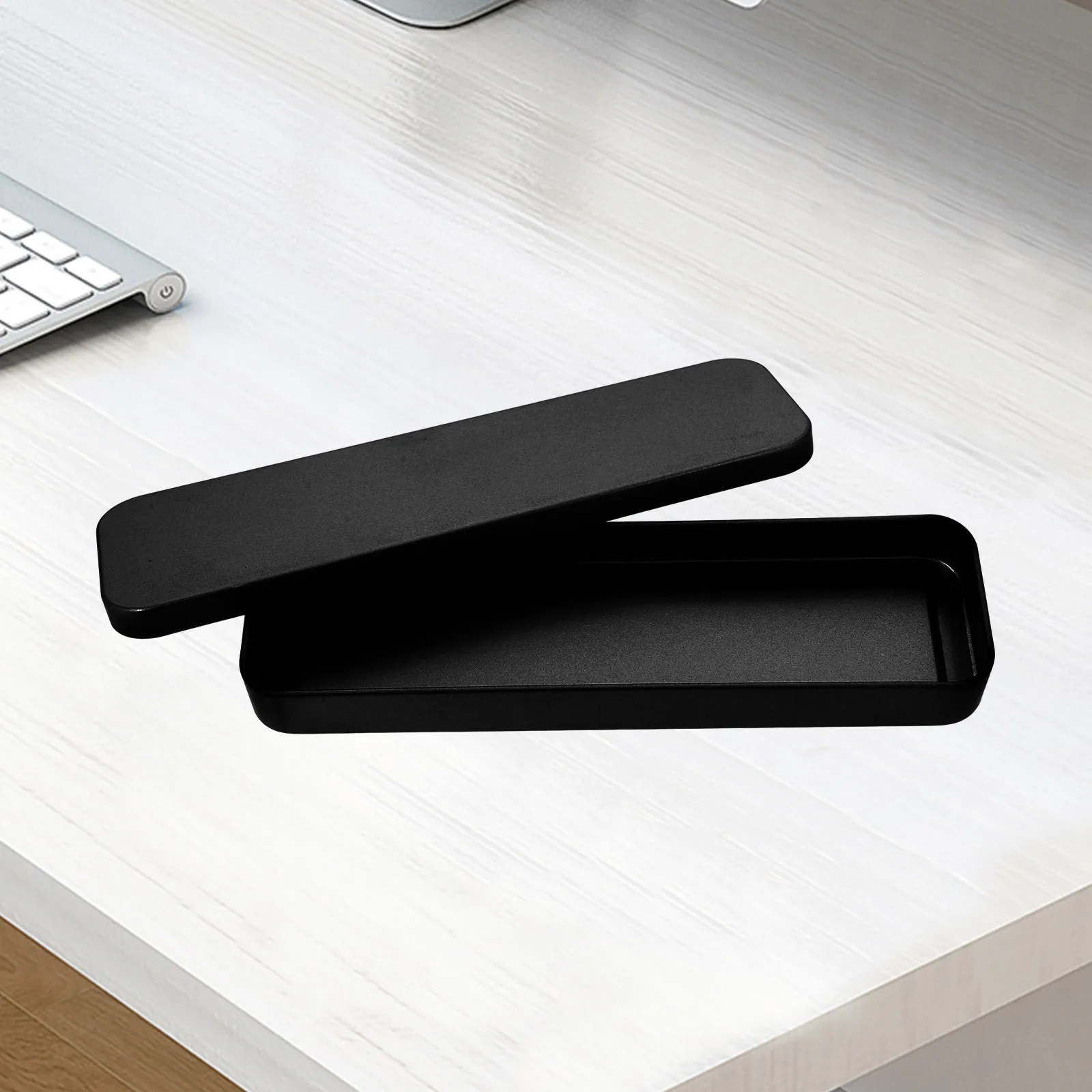 2Pcs Stylish Tin Pencil Case Multifunctional Waterproof Metal Box for Students Crayon Pen Storage Organizer Rectangular