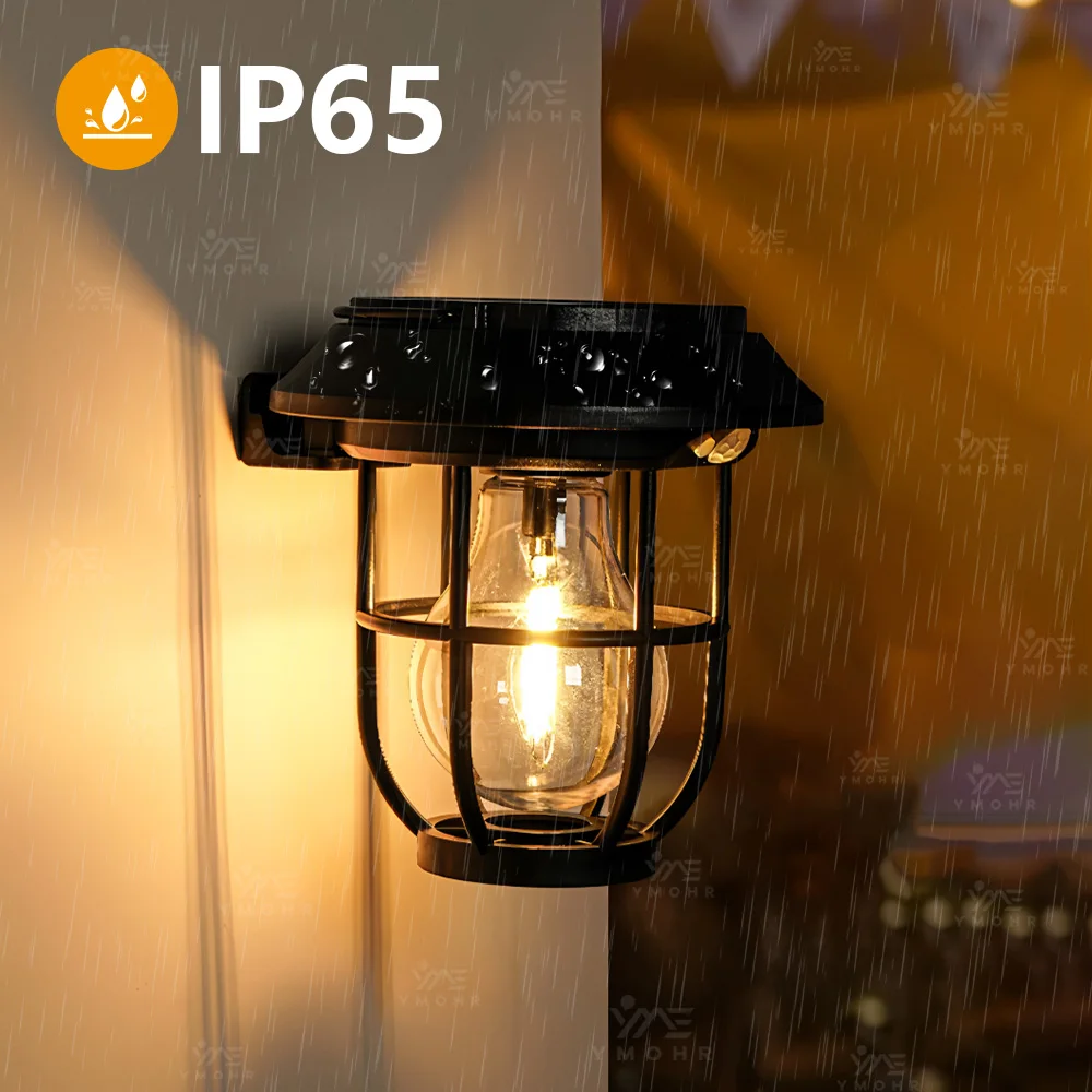 Dusk to Dawn IP65 Waterproof LED Solar Outdoor Pathway Lights Lamp Garden Yard Wall Decoration External Lighting Fixture Lights