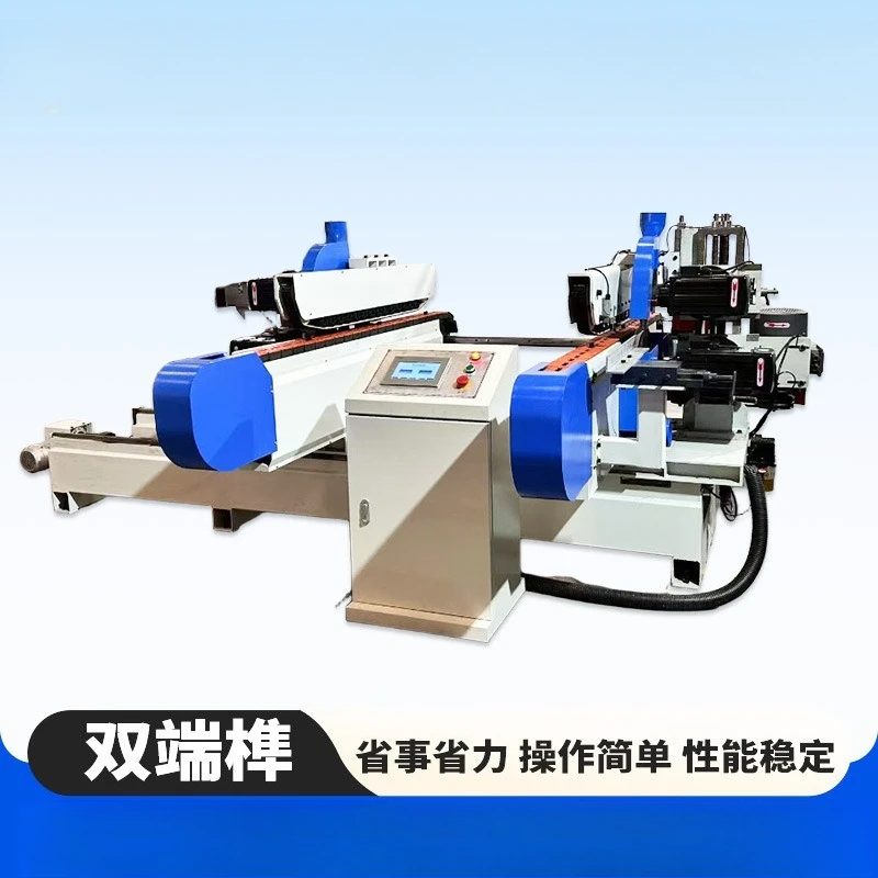 Double-end tenoning machine, cutting machine, woodworking machinery, wooden board bilateral splicing tenoning machine