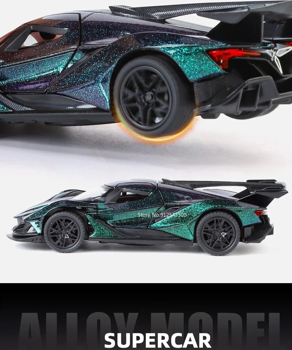 Maßstab 1:32 Apollo EVO IE Automodell Spielzeug Metalldruckguss Zurückziehen Super Cars Türen Geöffnete Fahrzeugmodelle Beste Geschenke für Kinder – Detail 19