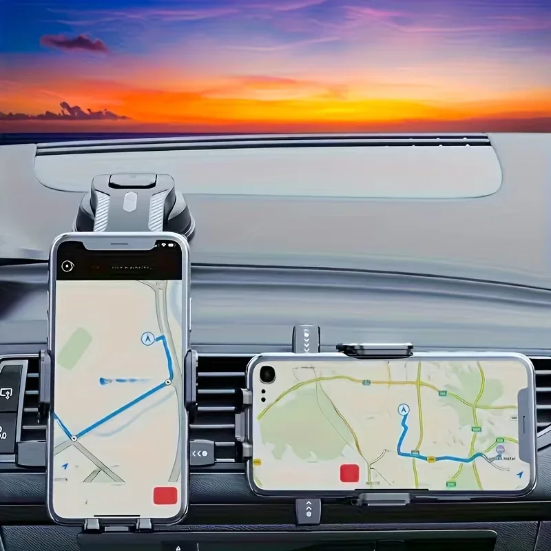 Car Dashboard Phone Holder, Provides High Stability and Strong Suction Power, Durable ABS Material, Secure Grip for Safe Navigat