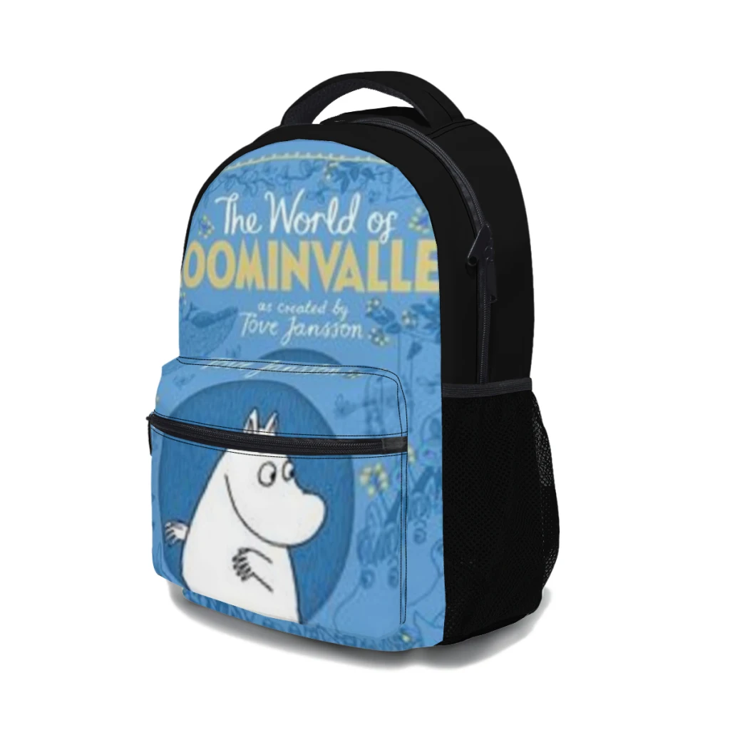 Mochila Moomiin de gran capacidad, bolsa de libros a la moda con múltiples bolsillos, ajustable, 17 pulgadas, nueva