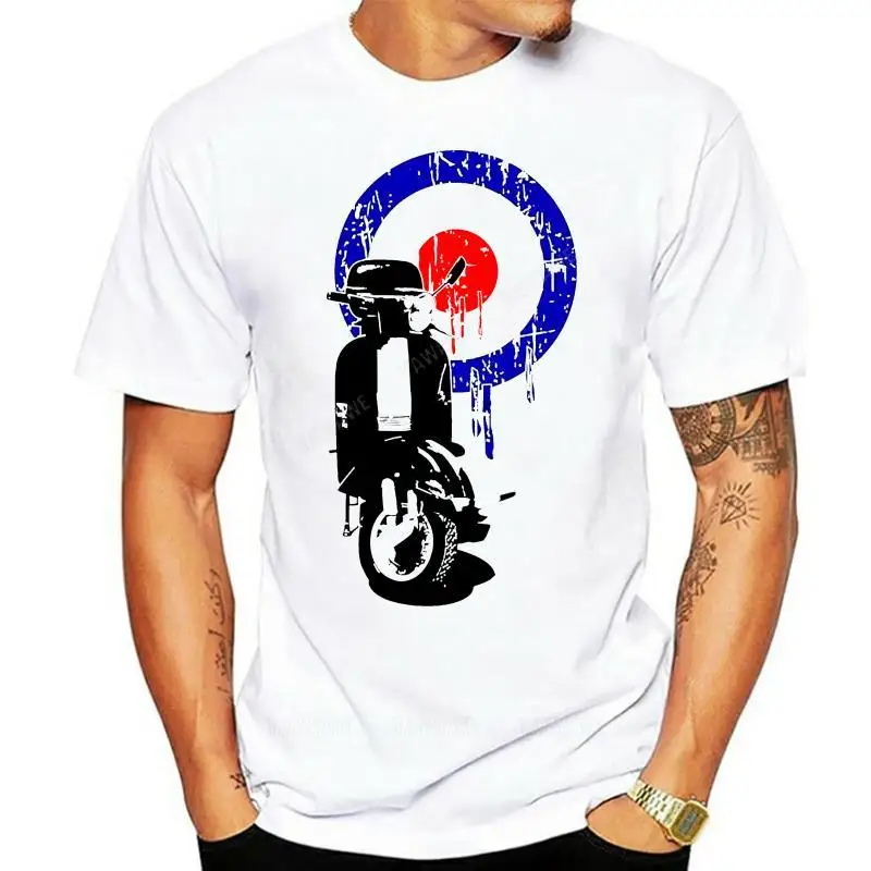 New arrived short sleeve unisex tshirts MOD T-shirt Tee Biker Retro Lambretta Scooter 50s 60s 70s 80s 90s motor cycle g1 top