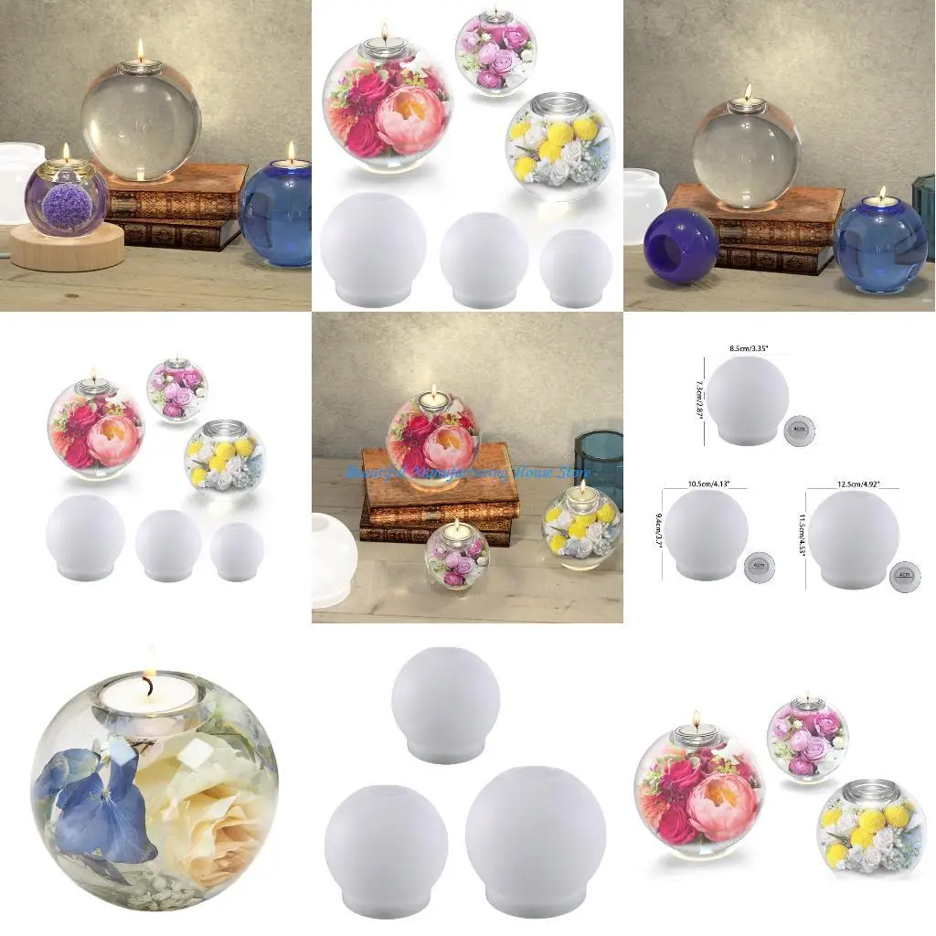 

E56A 3 Pieces/set Silicone Mould Flowerpot Pen Holder DIY Handmade Crafts Making