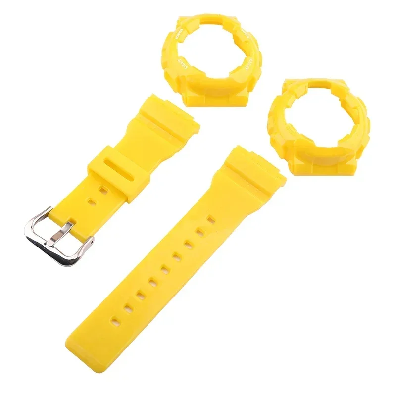 Watch Band + Case Set Resin Watch Belt for Casio Baby-G BA 110/111/112/120 Modification Ladies Watch Band Accessories