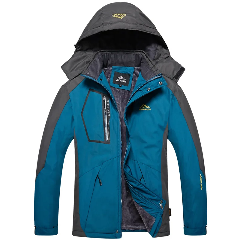 Veste multi-poches pour homme, coupe-vent, chapeau détachable, imperméable et chaud, vêtement d'extérieur, alpinisme, voyage, pour Couple