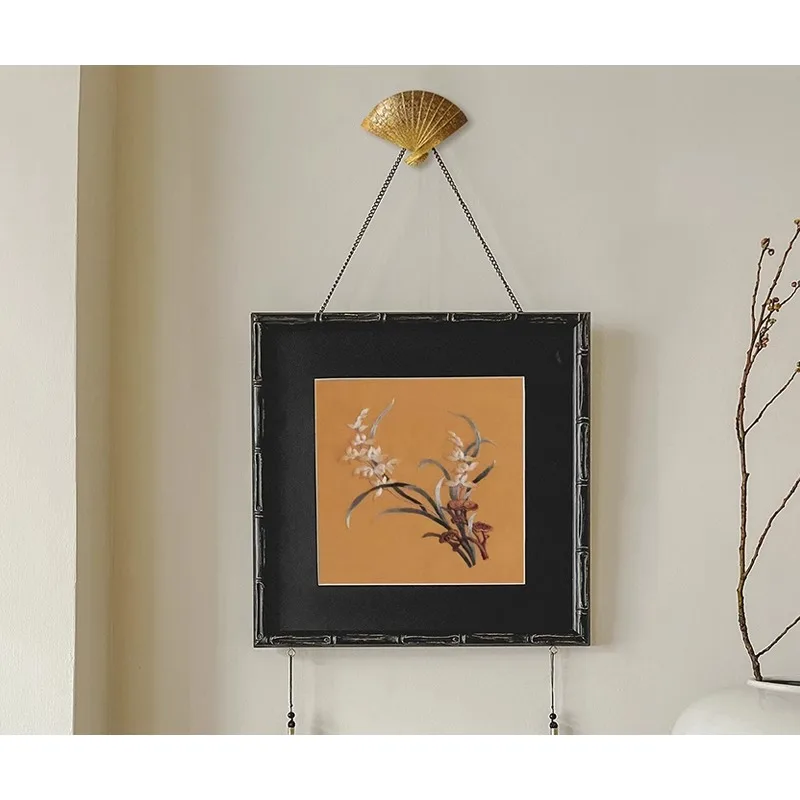 

Intangible Cultural Heritage Suzhou Embroidery New Chinese Orchid Fringe Decorative Painting Medieval Living Room Entrance Bedro