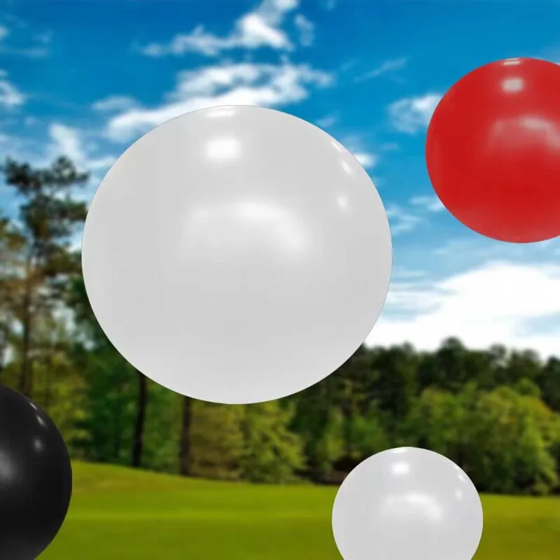 72 Inch Thickened Latex Weather Balloon, Round Floatable Giant Balloon White Red Black For Mall Grand Opening Events