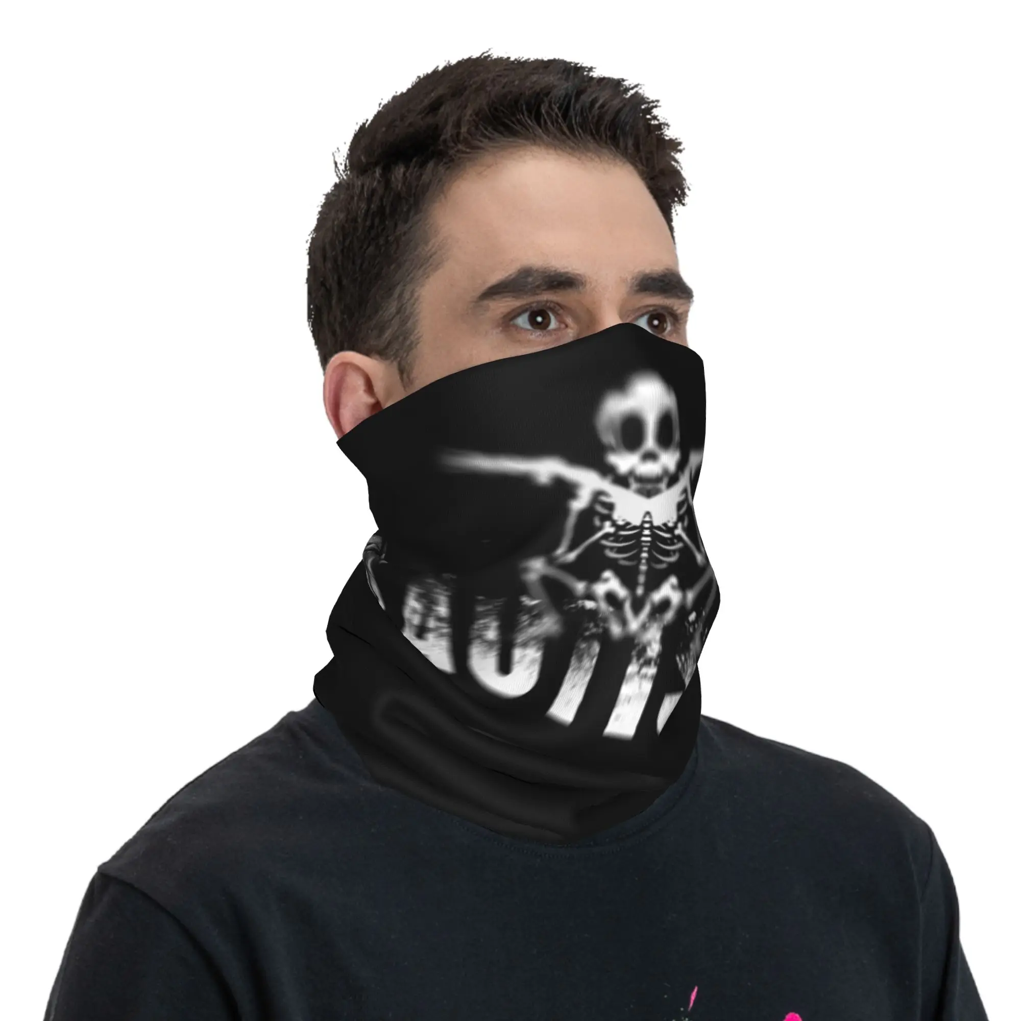 Aspergers Asd التوحد الهيكل العظمي ميمي الرقبة الجراب النساء الرجال يندبروف الشتاء باندانا وشاح للتزلج