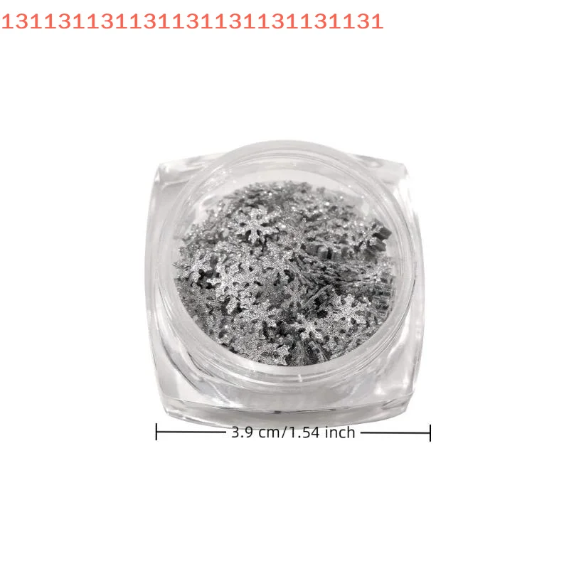 Paillettes per unghie invernali Fiocchi di neve Scintillanti Fiocchi di Natale Paillettes Decorazione per unghie Adesivi Fascino per manicure per salone