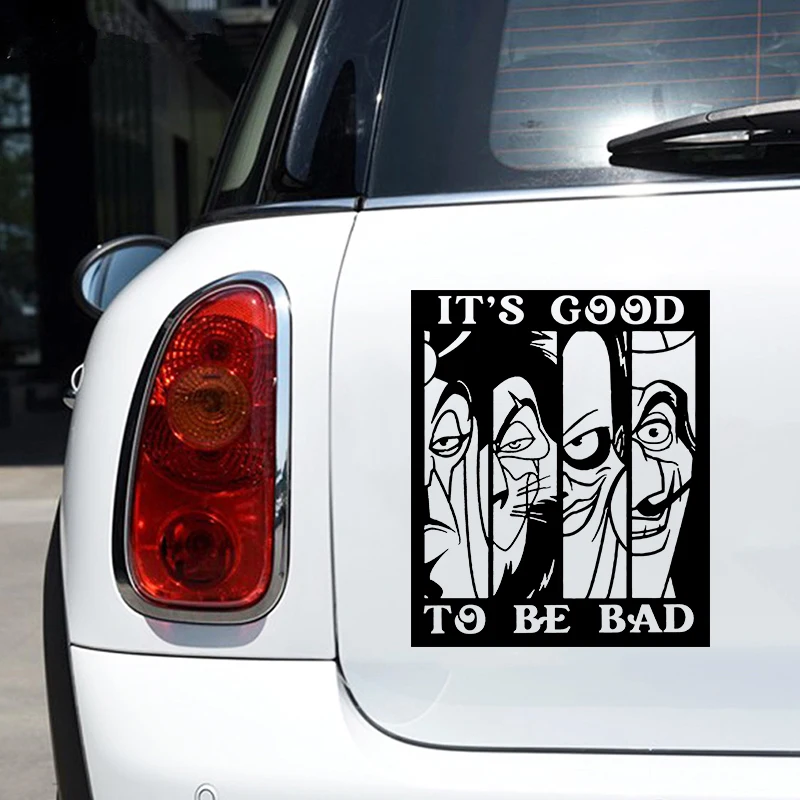 Funny Villain Gents Decals It's Good To Be Bad Cool Boy Vinyl Sticker Car Laptop Humor Decoration