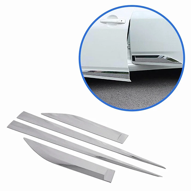 

Car Accessories For Nissan Sentra sylphy 2020-2023 ABS Chrome carbon Side Door Car Body Molding skirts scratch Cover Trim 4PCS