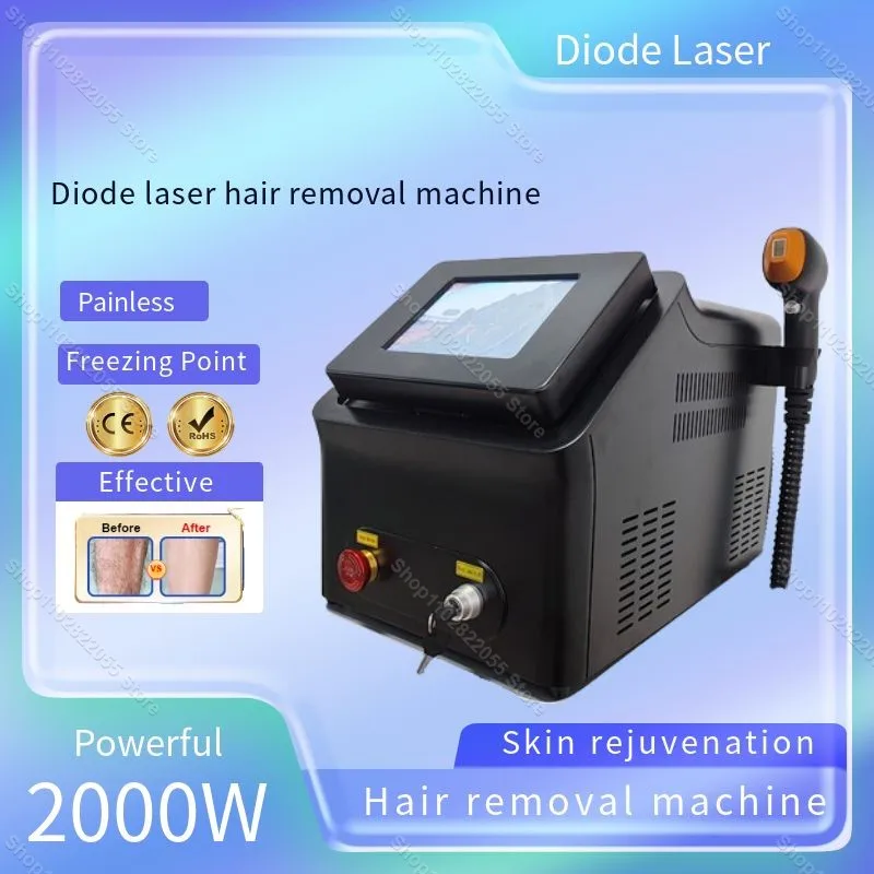 

808 Diode laser hair removal professional machine three wavelength freezing point painless Skin rejuvenation With Cold head