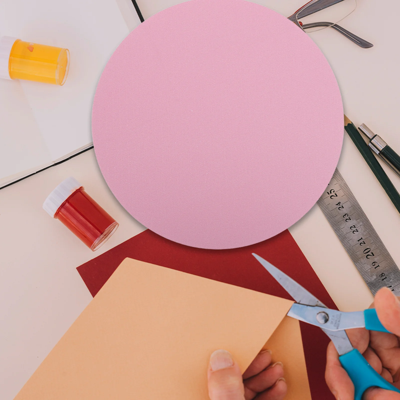 لوحة نحت الطباعة PVC الوردي الناعم للمبتدئين الطلاب فصول فنية لوازم أدوات الطباعة النقش متعددة الوظائف #5