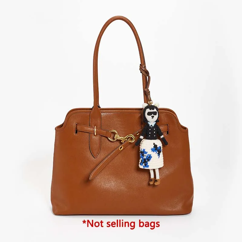 Fashion cute elegant doll bag charm knitted humanoid bag charm weaving keychain car pendant women bag accessories