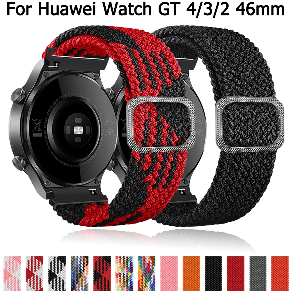 22mm nylonowy pasek do zegarka Huawei GT4/GT3/GT2 46mm pasek do zegarka Huawei GT 3 2 Pro GT 4 46mm SE 3 4 Pro bransoleta Smartwatch