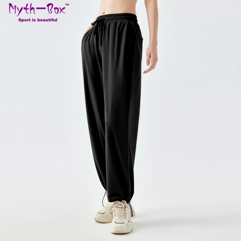Women Loose Sport Pants High Waist Jogger Pant Drawstring Yoga Harem Pant Elastic Running Trousers Gym Fitness Sweatpants Female