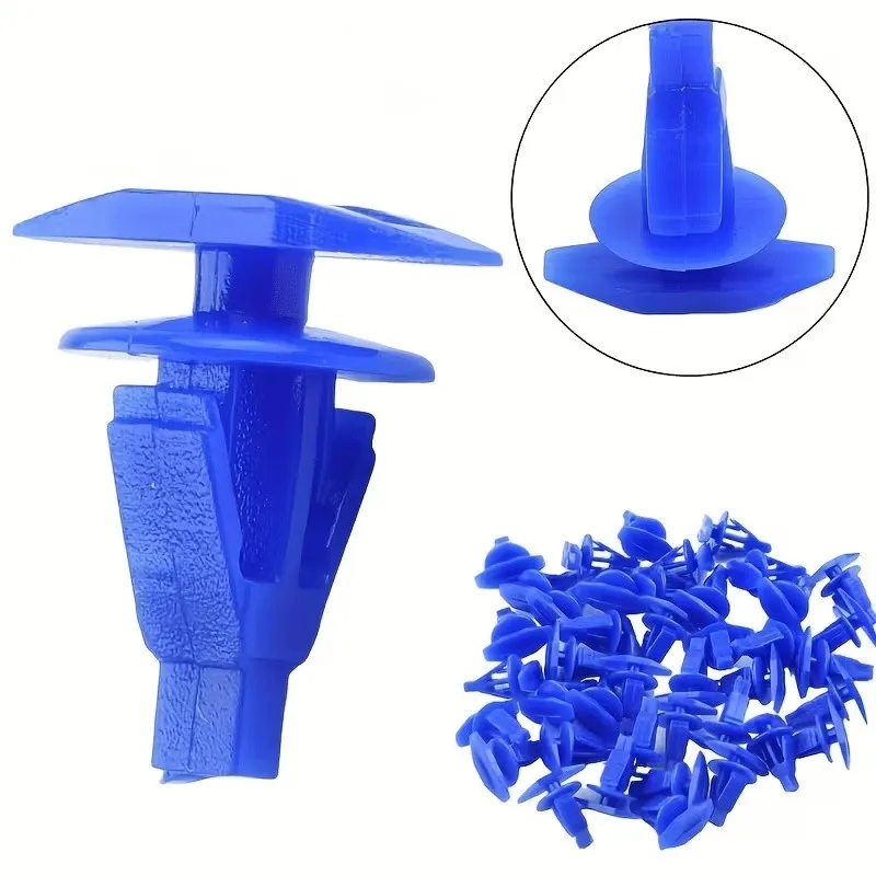 73 pcs Door Frame Seal Clips Anti-Aging Material, designed for Hood Seal Strips, Blue Plastic Body, Multipurpose